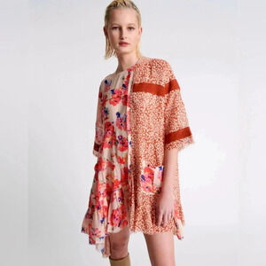 🌴 One Teaspoon NWT Night Dance Asymmetric Babydoll Dress Oversized